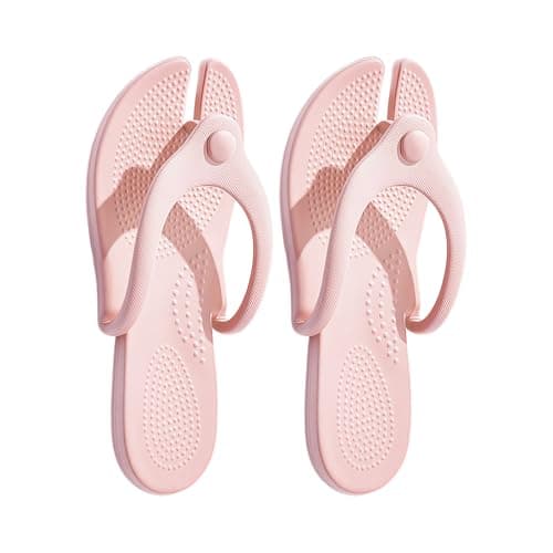 Dry Shower Shoes Travel Slippers Folding Slippers Beach Sandals for Hostel Swimming Camping Travel Folding Travel for Women, Oh!, L~XL A