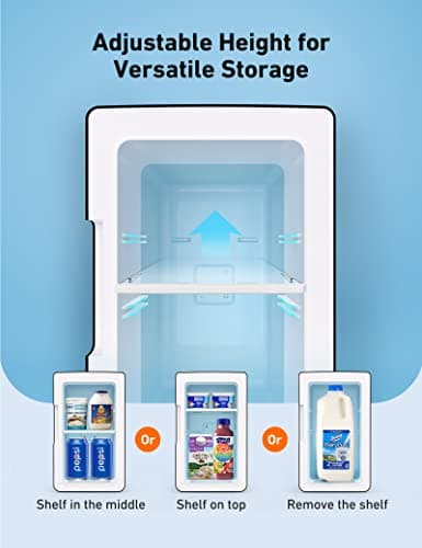 AstroAI Mini Fridge 6 Litre / 8 Can for Bedrooms, Small Fridge, AC/DC Power — view 4