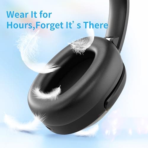 Rebocico Active Noise Cancelling Headphones Bluetooth Wireless for Home — view 3