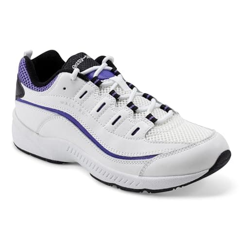Romy Walking Shoes, White/Purple, 6.5 UK