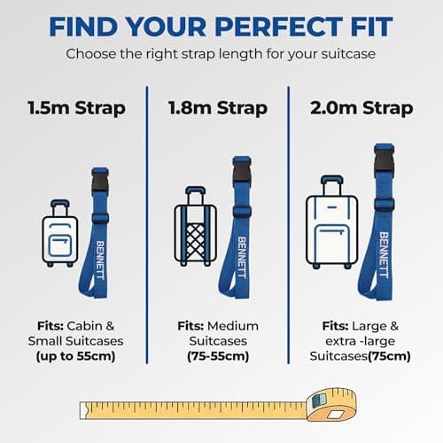 Personalised Luggage Strap for Suitcase (Red, 1.8 Metres) — view 5