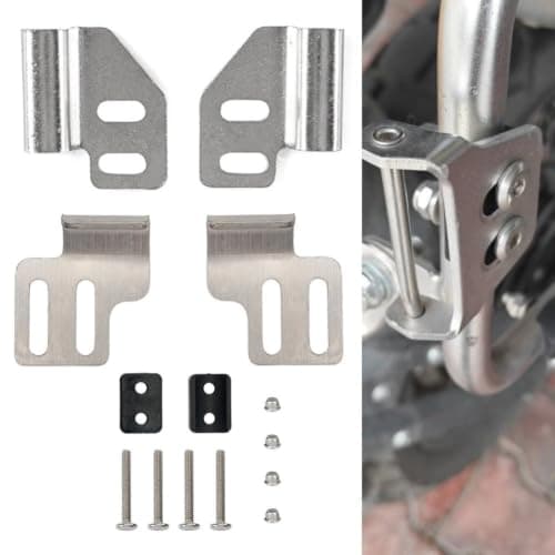 Aluminum Motorcycle Tail Box Mounting Hook Kit for Rear Luggage Top Case Side Boxes, Quick Release Bracket Set for Trunk A B C and Side Box Variants Silver(Trunk C) — view 3