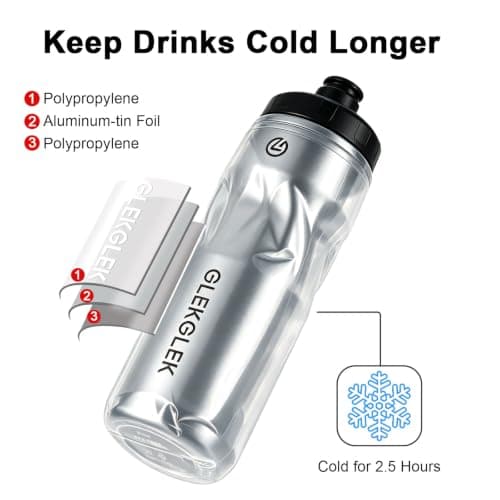 GLEKGLEK Insulated Sports Water Bottle 600ml, Easy to Clean — view 3
