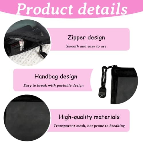 7PCS Mesh Small Make up Bag Set, Small Pouch with Zip Travel Toiletry Bags — view 3