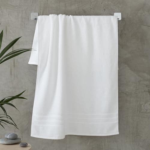 Catherine Lansfield Zero Twist Cotton 70x120cm Bath Towel White — view 2
