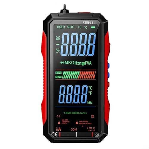 Smart Digital Multimeter Auto Ranging USB Rechargeable AC DC Voltmeter Ohmmeter with NCV Live Wire Detection Backlit LCD Screen for Car for battery Testing Electrical Repair Kit 72x140mm — view 3
