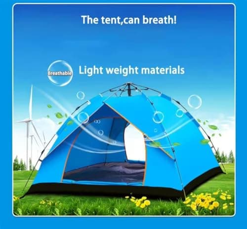 Suprills Pop Up Tent for 3-4 Person - Double Layer Instant Camping Tent, Holiday Essentials - Lightweight Tent for Beach, Camping,Hiking, Festival - Easy Set Up, Backpacking Tent water — view 4