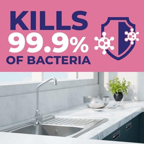 Duzzit Antibacterial Wipes - Kills 99.9% of Bacteria | 100% Biodegradable - Made From Plant Fibres | Anti Bac Wipe for Kitchen Surfaces, Waste Bins, Bathrooms & More (60 Wipes, Grapefruit) — view 5