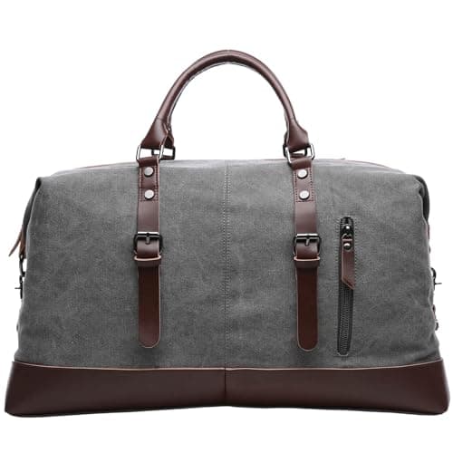 Canvas Duffle Bag 40-50L Large Capacity Travel Bag, Gym Duffle Bag Multi-Functional Shoulder, Hand, and Crossbody Carry Weekend Bag for Men and Women — view 2