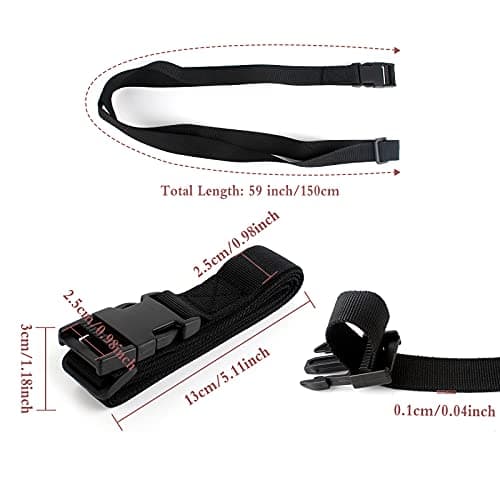 6 Packs Nylon Luggage Straps, Webbing Straps with Quick-Release Buckles — view 2