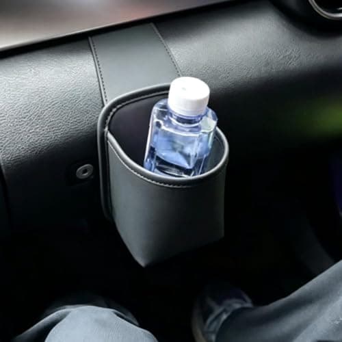 Leather Car Door Storage Pocket Double-layer Compartments Organizer (Black) — view 2