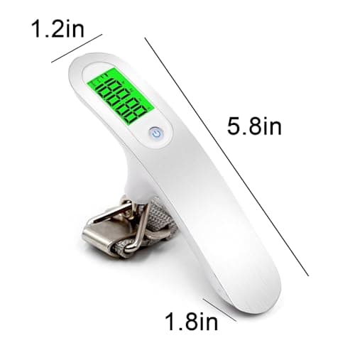 WUBAYI Luggage Scale Digital Electronic Travel Scale Hanging Scale Weight Scale Travel Accessories 110lb/50kg Capacity With Tare Function Backlit LCD Display Designed For Suitcase Luggage — view 2