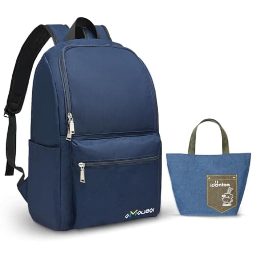 OMOUBOI Laptop Backpack for Men Women Fits 14-15.6 Inch Laptop Lightweight Bookbag School Rucksack Work Bags Anti Theft Casual Daypack for Tennis Hiking Weekender Travel Business College,Dark Blue