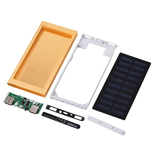 Cocoarm Diy Solar Power Bank Kit 10000mah Dual Usb Fast Charge (Gold)