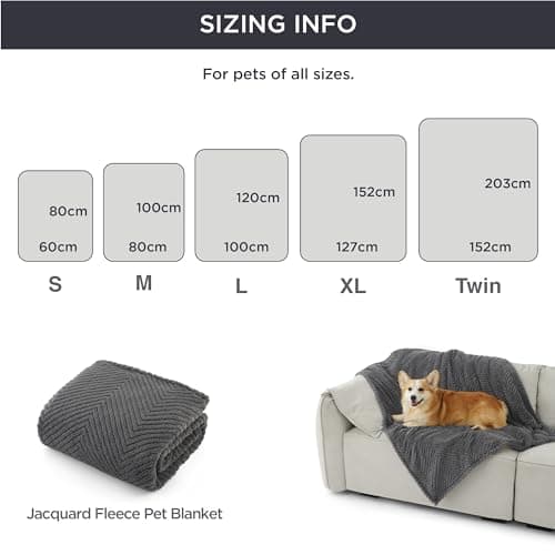Bedsure Small Dog Blankets Washable - 80x60cm Soft Fluffy Puppy Blanket for Small Dogs, Cosy Calming Cat Blanket for Indoor Cats, Fleece Dog Bed Blankets, Pet throws for Sofa, Dark Grey — view 5