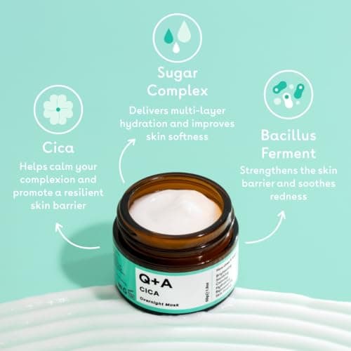 Q+A Cica Overnight Face Mask 50g, Sensitive Skin Sleeping Mask — view 4