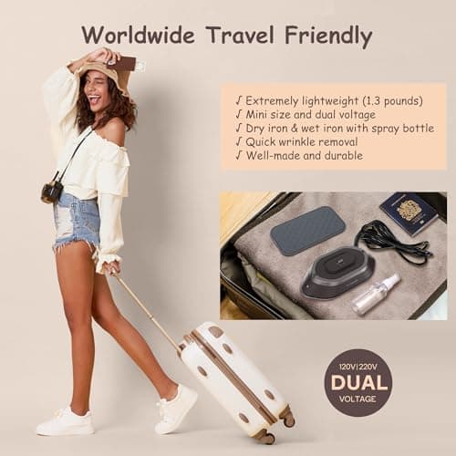 Newbealer Mini Travel Iron, Brown — view 2