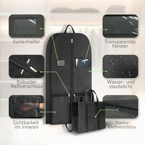 Dress Carriers for Women Travel, Clothes Covers, Full Length Garment Travel — view 6