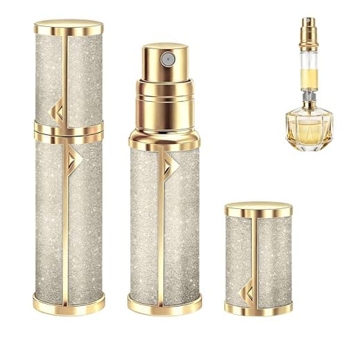 Perfume Atomisers Refillable Travel Spray Bottle 5ml Mini Atomiser Gold
