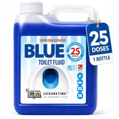 Blue Caravan & Motorhome Toilet Chemical Fluid 1L – 25 Treatments, Cassette