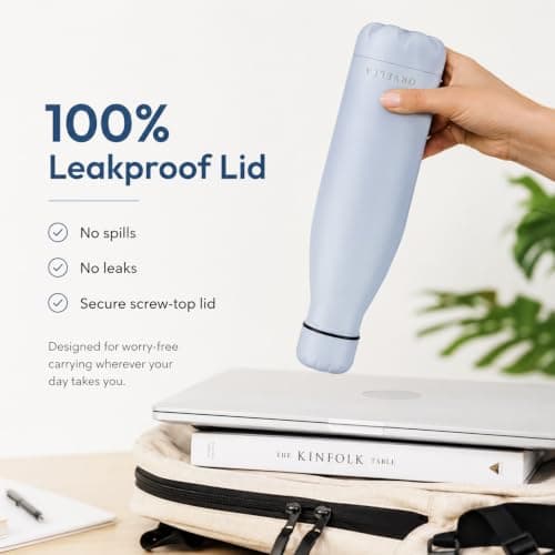 ORVELLA Stainless Steel Water Bottle with Vacuum Insulation 500ml - Sky Blue — view 6
