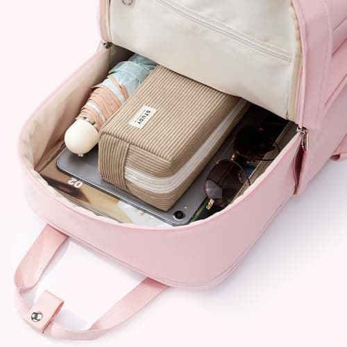 KALIDI Corduroy Pencil Case Pen Bag Large with 2 Compartment Girls School — view 6