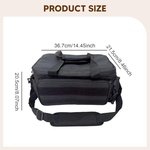 Sharplace Tool Bag, Heavy Duty Portable Large Capacity Electrician Tools Storage Bag with Adjustable Shoulder Strap Wide Mouth Multi-pouch Tool Organiser for Outdoor Plumber Carpenter Mechanic, Black — view 2
