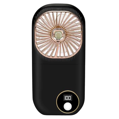 wokdsbl Rechargeable Handheld Fan Folding Mini Fan 3000mAh Black