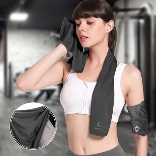 Sukeen Cooling Towel (40"x12"), Quick Dry Fitness Ice Towel for Gym, Golf, Yoga, Outdoor Work, Sports, Travel, Camping, Instant Cool for Neck and Face — view 4
