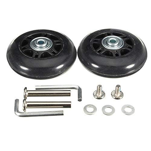 Pair of Luggage Suitcase Replacement Wheels Repair Axles Deluxe Repair Kit (50x18mm)