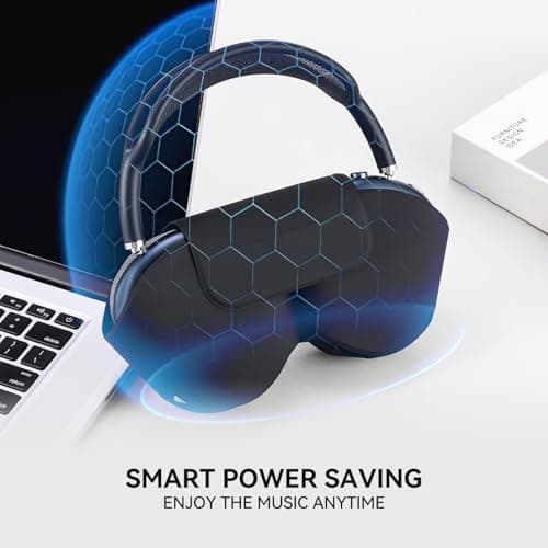 Lukvcoe Smart Case Cover for Apple AirPods Max with Sleep Mode, Black — view 2