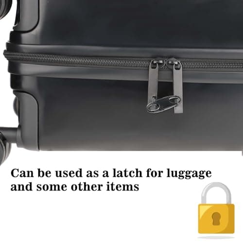 DIVINA VITAE Zipper Clips Anti Theft Deterrent, 6PCS S Carabiner Small Zipper Pull Locks Mini Snap S Hooks for Backpacks Camping Fishing Traveling Outdoor Sports (Black) — view 4