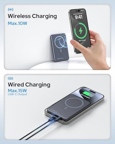 for Magsafe Power Bank, 5000mAh Slim Wireless Portable Charger — view 5