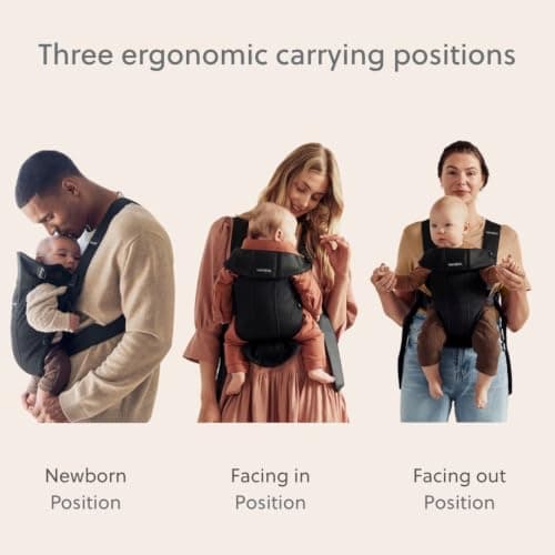 BabyBjörn Baby Carrier Mini, 3D Mesh, Black, Infant Carrier for Newborns (0-12 Months), Soft, Ergonomic and Easy to Use — view 3
