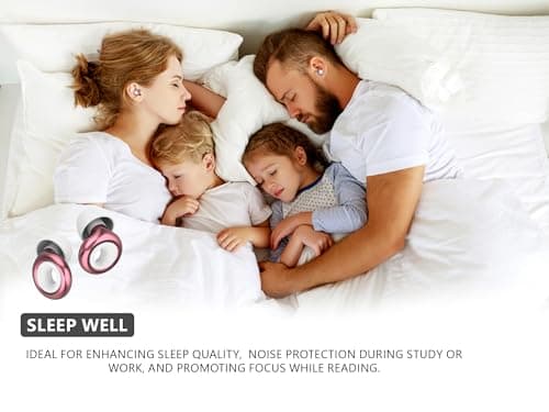 Reusable Ear Plugs for Sleep - Noise Cancelling, Snoring, Travel, and Concerts | 25dB Hearing Protection with Noise Reduction | Comes with 8 Ear Tips and XS/S/M/L - Black (Rose Gold) — view 4