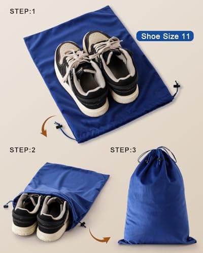 Julai Travel Shoe Bags, Velvet Drawstring Shoe Bags — view 2
