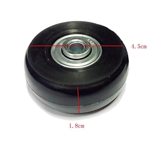 Pair of Luggage Suitcase Replacement Wheels Repair Axles Deluxe Repair Kit (45x19mm) — view 2