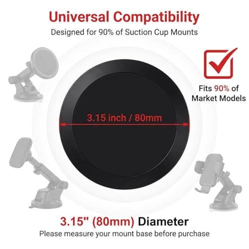 Alrhso 3 PCS Dashboard Sticky Pad Adhesive Pad for Phone Holder 3.15" Phone Holder-Pad Dashboard Pads Dash Pads for Camera Holders — view 2