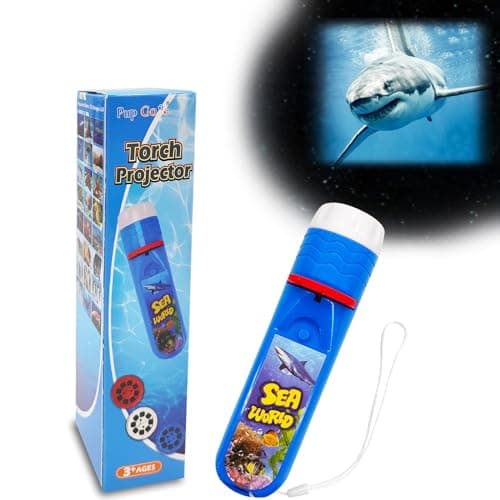 Pup Go Sea World Projector Flashlight for Kid 3 4 5 6 7, Shark Toy for Boy