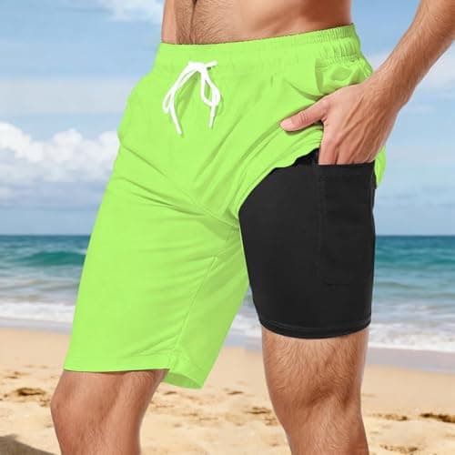 2026 Men's Lightweight, Pockets, Beach and Polyester Fabric Shorts, Days, Swimming Summer Travel, Fabric, E S, Easy Wardrobe Matching, Travel Ready Style, Seasonal Daily wear — view 3