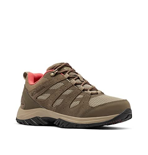 Columbia Women's Redmond 3 WP waterproof low rise hiking shoes, Brown (Pebble x Red Coral), 8.5 UK