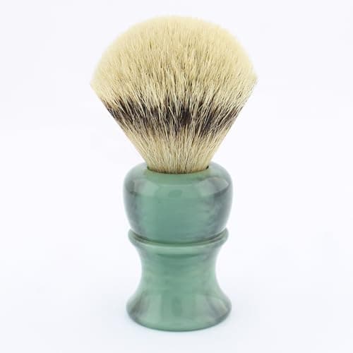 Haryali London, 3 Pcs Wet Shaving Set, 3 Edge Shaving Razor with Synthetic Silver Tip Shaving Brush & Shaving Stand – Luxury Men’s Grooming Kit for Wet Shave – Limited Edition Green Color — view 5
