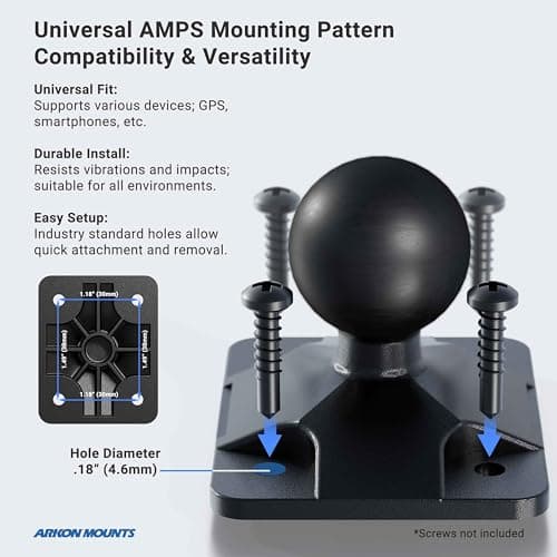 ARKON Mounts - Car Phone Holder | Secure Grip | Heavy Duty | Drill Base Car Phone Mount | Spring-loaded holder expands up to 7.25 inches | For iPhone, Samsung, Google, Nokia, and other Smartphones — view 4