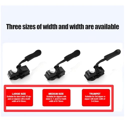 Fix Zipper Slider - Broken Zipper Repair, Zip Replacement Kit | Adjustable Zip Slider Set, Univarsal Solution, Fix on Luggage Hoodie Suitcase Outdoor Sleeping Bag — view 5