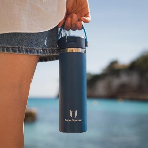 Sparrow Insulated Water Bottle with Straw Metal Water Bottles Drinks 750ml — view 4