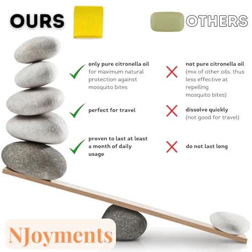 NJoyments – Pure Citronella Essential Oil Soap Bar | 100g | Exfoliating Soap Mesh Included | Mosquito Repellent | Insect Repellent | Vegan | Deet Free | SLS Free | Perfect for Travel — view 5