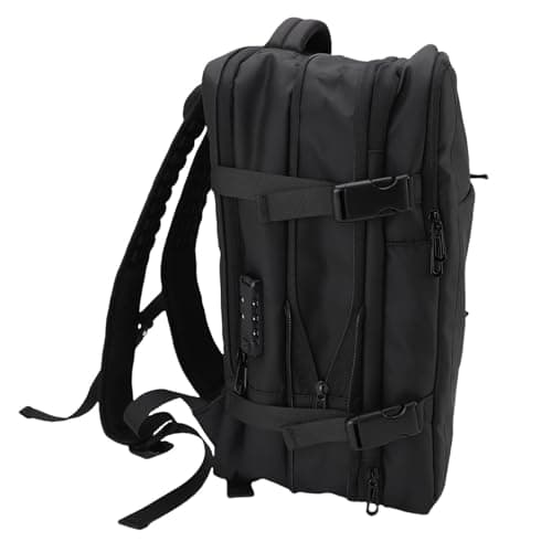 Jeffergarden Vacuum Compression Backpack, Oxford Cloth Travel Backpack with Pump and TSA Lock, Expandable Large Capacity with USB Charging Port for Business Trips Weekend Travel — view 3
