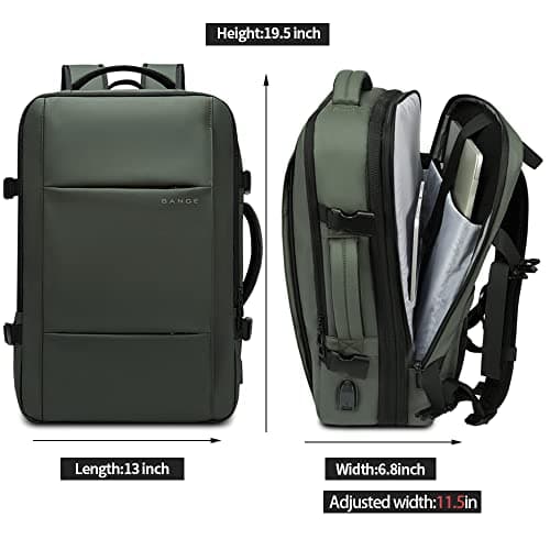 BANGE Travel Backpack,Flight Approved Carry On Backpack for International Travel Bag, Water Resistant Durable 17-inch Laptop Backpacks,Large Daypack Business Weekender Luggage for Men Women — view 5