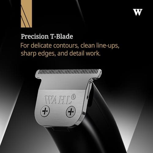 Wahl Chromini Duo Cordless Hair Trimmer with U-Blade & T-Blade, Precision Detail Trimmer for Barbers, Close Cutting, Line-Ups & Edging, Lightweight Ergonomic Design, Rechargeable Grooming Kit — view 6