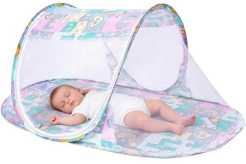 HATFRYF Foldable Baby Mosquito Net, Breathable Baby Bed Mosquito Nets, Storable for Home, Portable for Travel